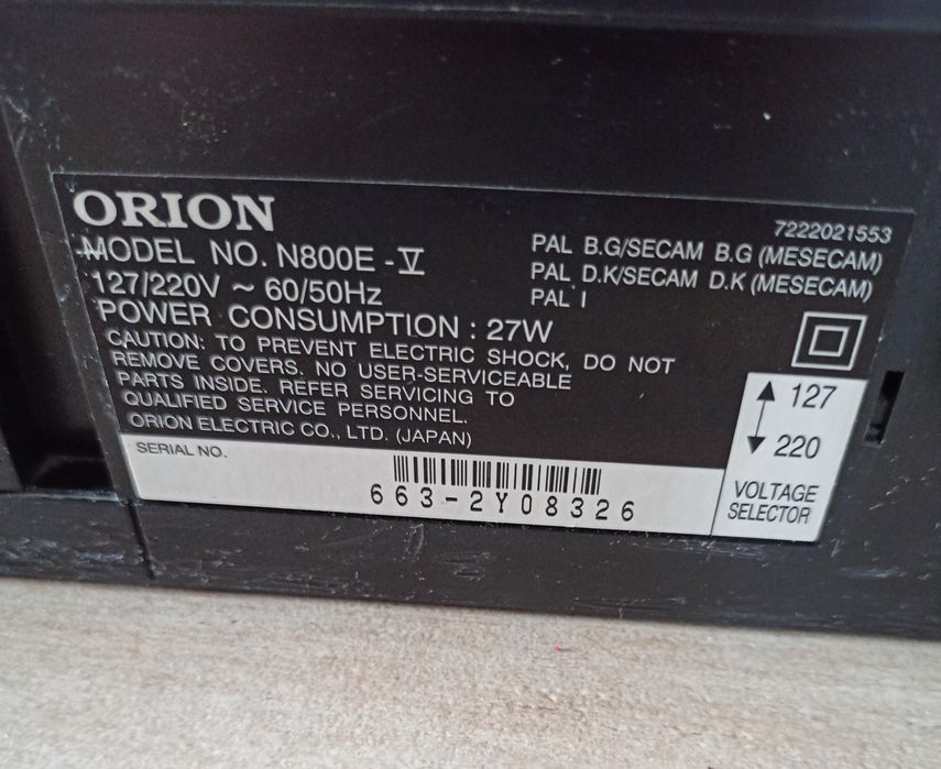 Video cassete Orion N800E-V