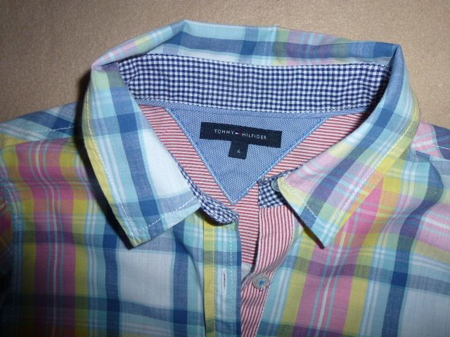 TOMMY HILFIGER bluzka ,koszula S/M oryginalna krótki rękaw jak nowa