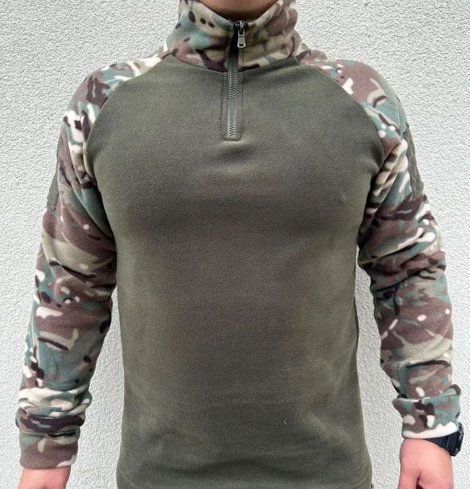 Флісова кофта мультикам олива фліска тактична чоловіча флисовая флиска