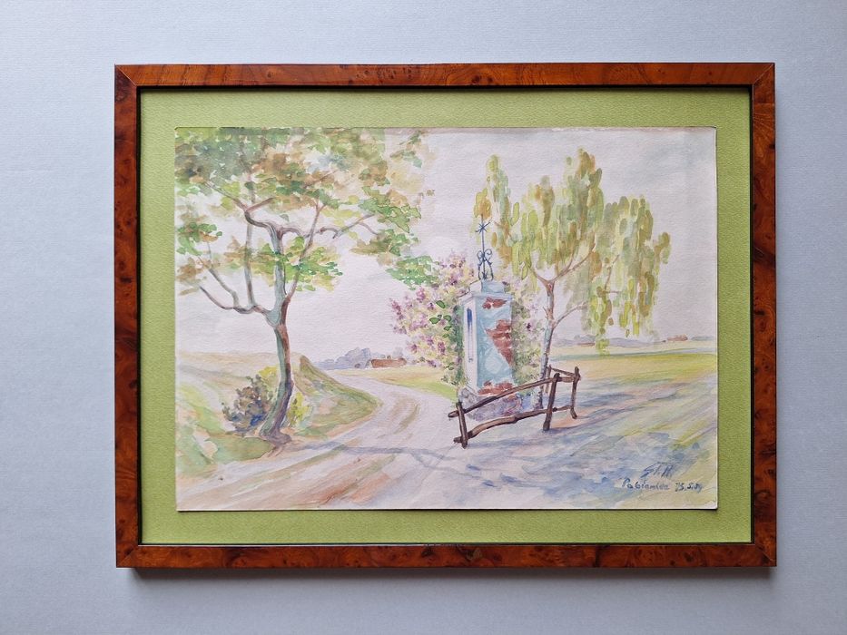 akwarela pabianicka kapliczka, 1939 r.