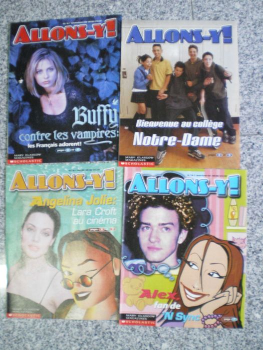 Revistas francesas  - Allons-Y, Ça va e Bonjour para tirar exercícios