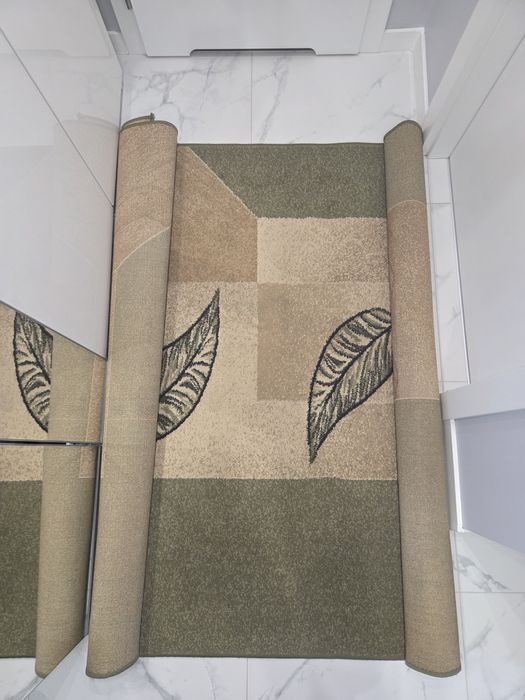 Dywan oliwkowo-beżowy