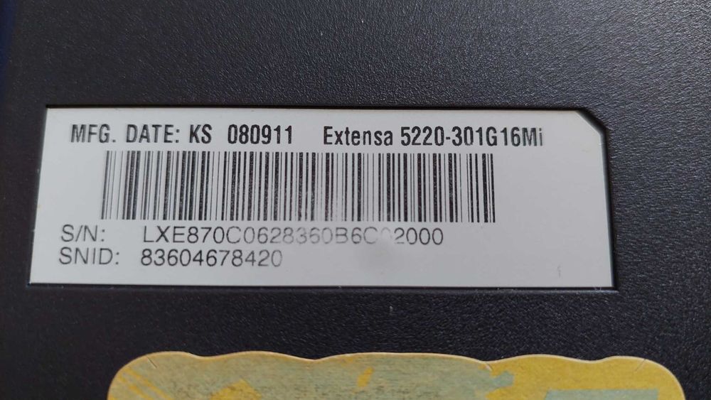 Acer Extensa 5220 – sprawny, bez dysku, idealny na części / prosty laptop