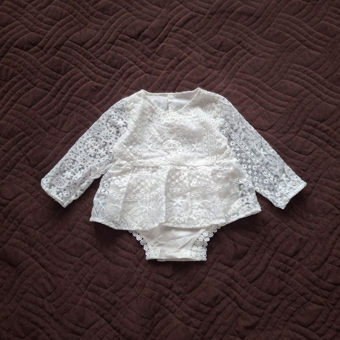 Боді мереживо білий