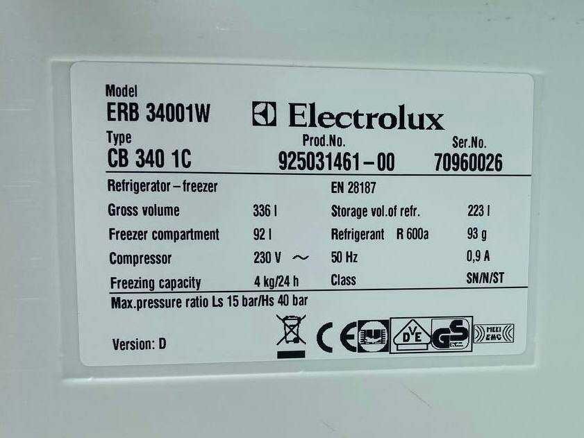 Холодильник б/в Electrolux 175см з Європи #08243