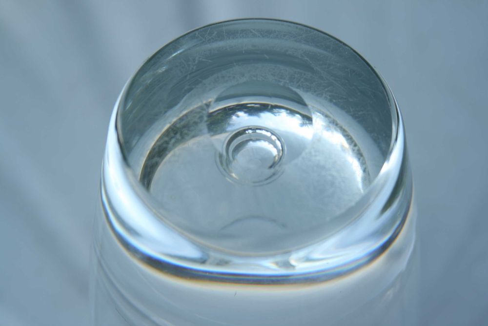 zabytkowy wazon żuraw czapla ptak szkło antyki vintage