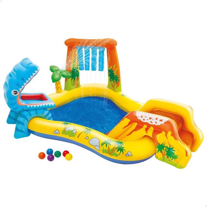 Piscina e Centro de Jogos Insuflável Intex Dinossauro (249x191x109cm) - Novo