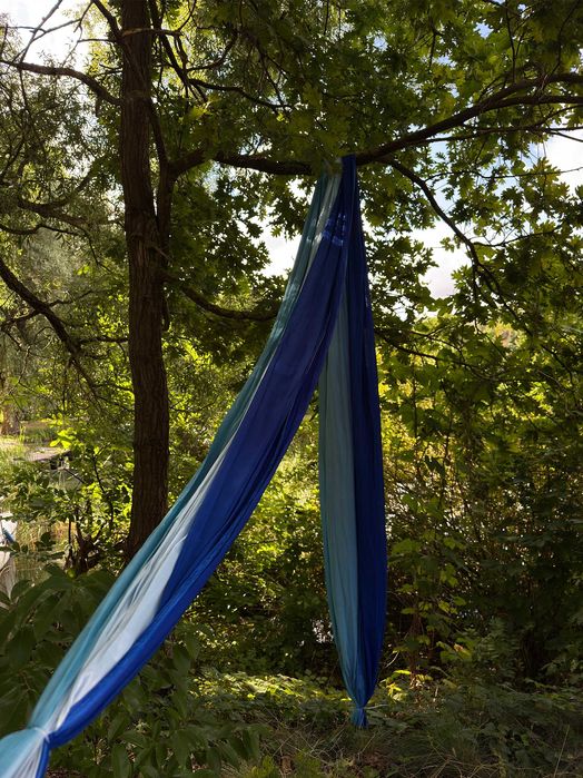 Profesjonalna 5-Metrowa Szarfa Gimnastyczna Gradient Niebieski