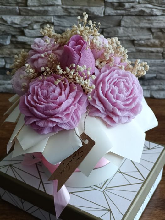 Zapachowy Bukiet z wosku sojowego prezent dekoracja rękodzieło