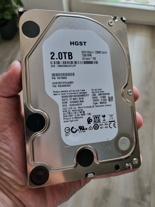Dysk serwerowy HGST UltraStar 7K2 2TB 7.2K 128MB SATA III 3.5'
