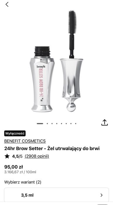Benefit żel do stylizacji brwi 24h brow setter mini