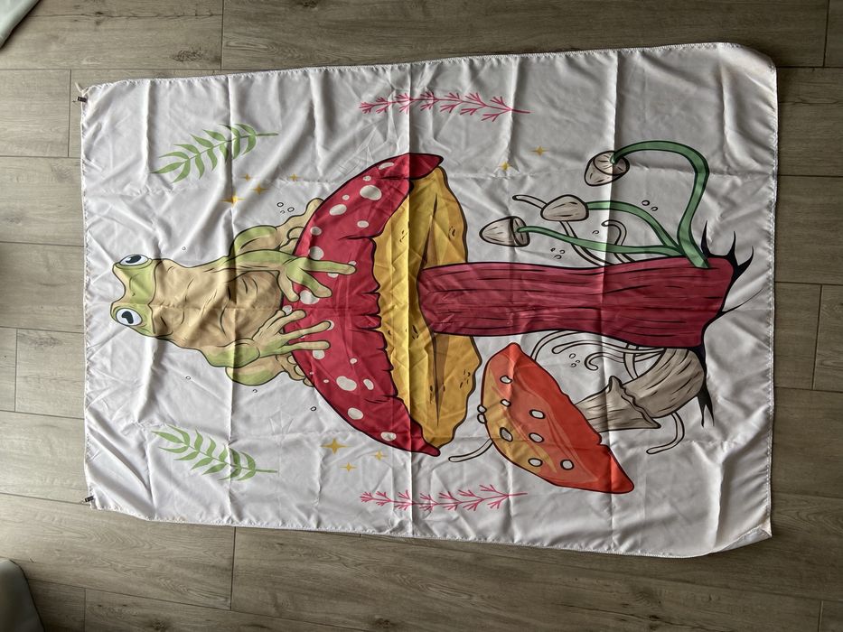 Gobelin na ścianę muchomor i żaba 146cm x 100cm