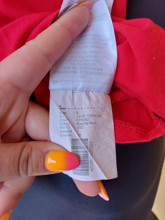 95% Bawełna Czerwona bluzka damska na ramiączkach bokserka gładka L 40