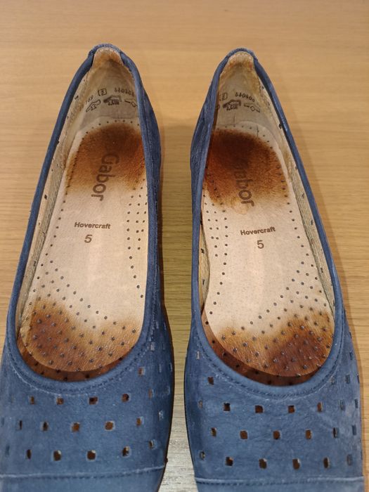 Buty damskie Gabor Ruffle baleriny półbuty wciągane wentylowane r. 38