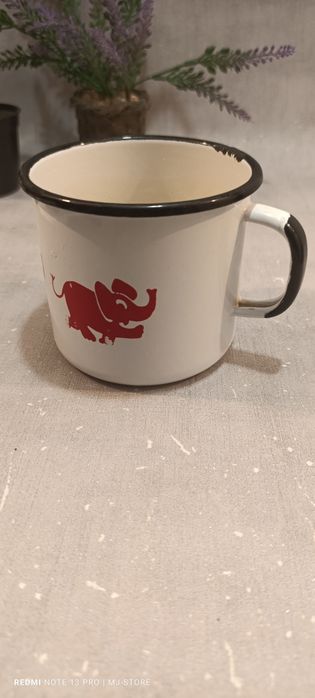 Garnek emaliowany Silesia Rybnik vintage