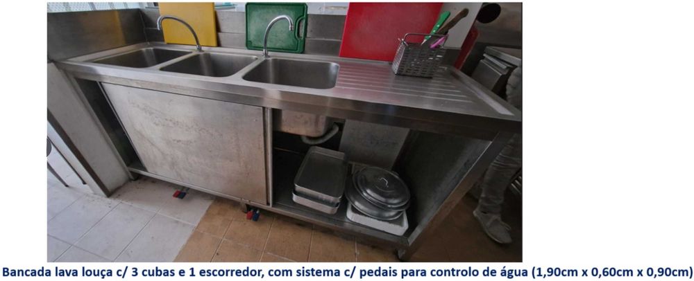 Recheio mobiliário de café/churrasqueira em inox