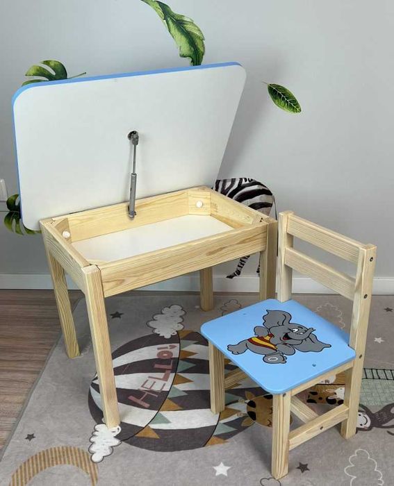 Столик зі стільчиком дерев'яний дитячий. Опт від виробника (ціна 1370)