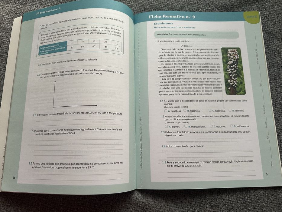 Caderno de atividade Ciencias Naturais