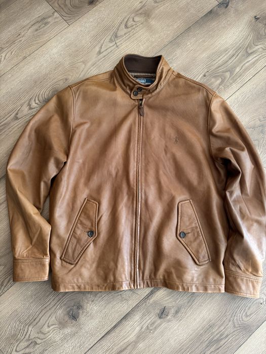 Męska kurtka skórzana ralph lauren