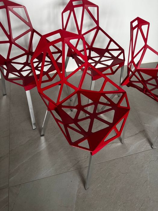 Krzesła czerwone 4szt. Krzesło