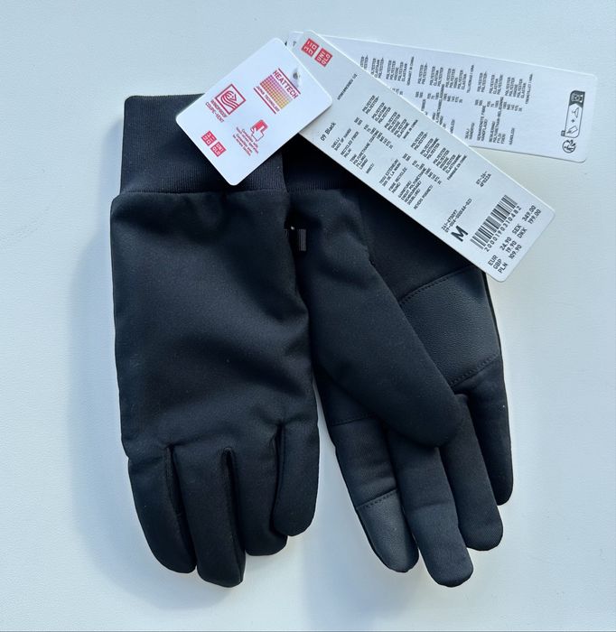 Рукавиці жіночі Uniqlo HEATTECH з сенсорними пальцями розмір М чорні