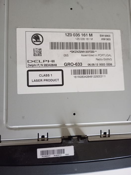 Radio Skoda Swing CD MP3 Delphi Oktavia 2