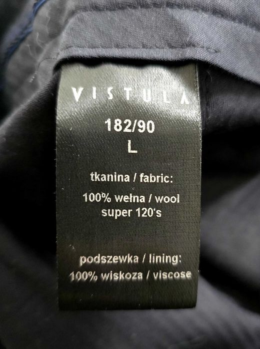 Garnitur Vistula Wełna 120's Super Slim 182/100 (50L) - Stan Idealny