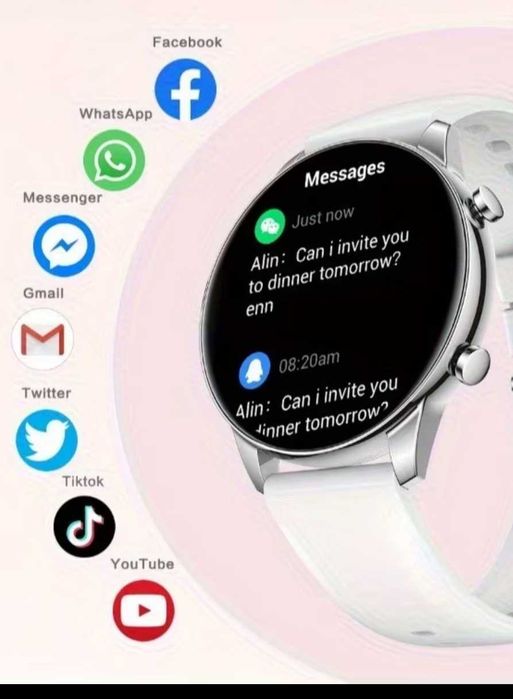 Smartwatch G28 desportivo feminino