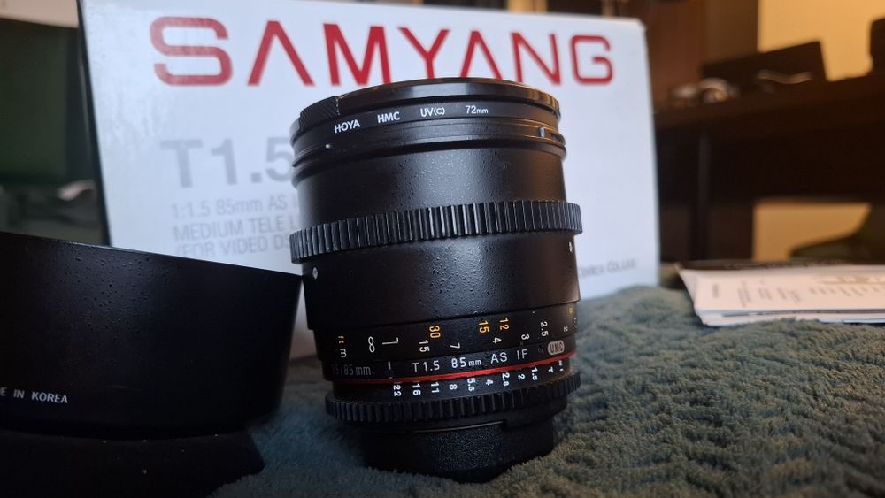 Samyang 85mm T1.5 AS IF UMC do Nikon video DSLR f1.4