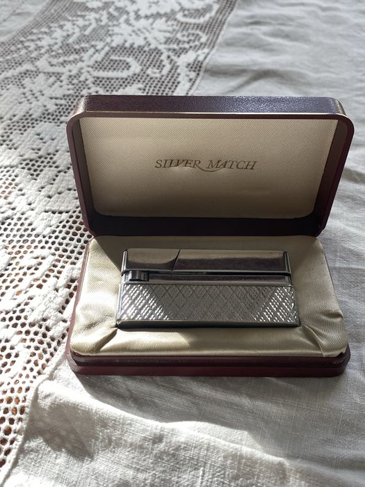 Isqueiro Silver Match banhado prata