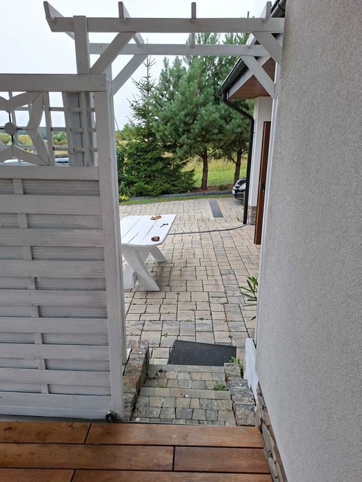 Zabudowa drewniana ściany altany, pergola, płotek