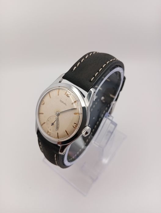 *172#TERVAL Mechanic Military Antique Swiss AS1230 15J Revised