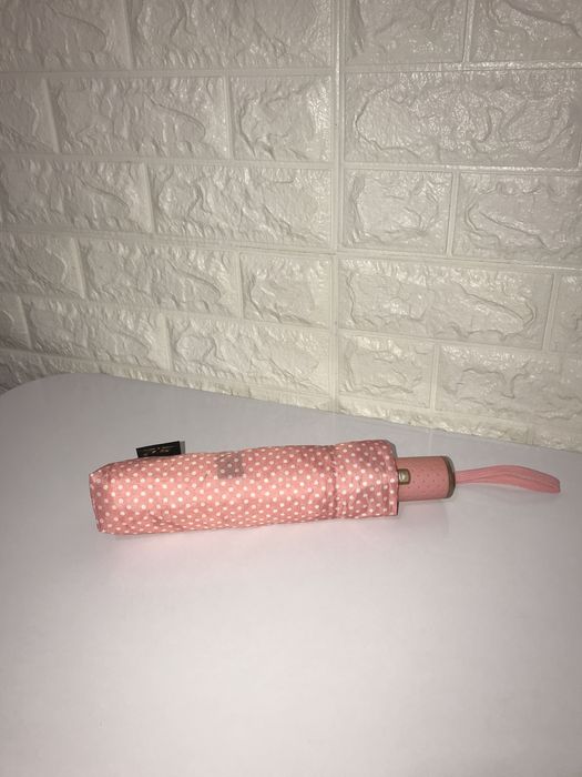 Жіночий зонт автомат 3 складання | Вітрозахисний купол pongee