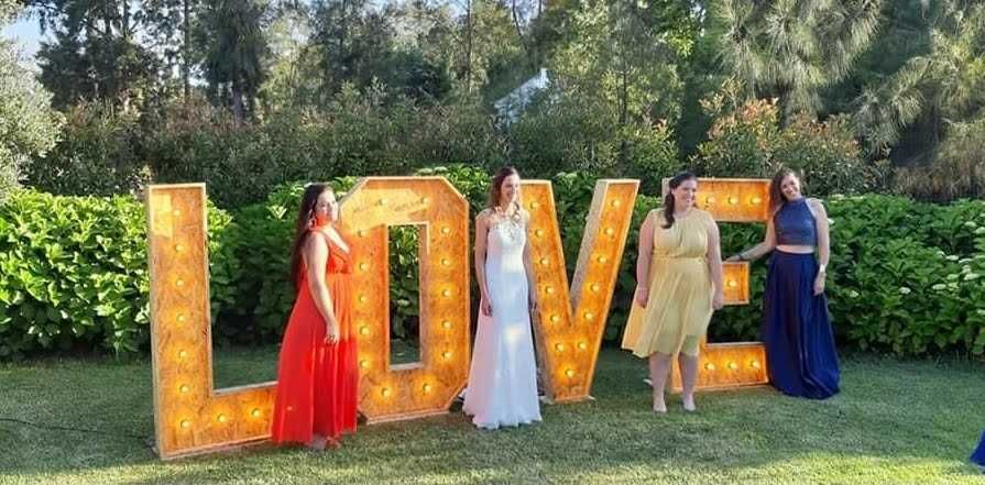 Letras Gigantes iluminadas Decorativas - LOVE