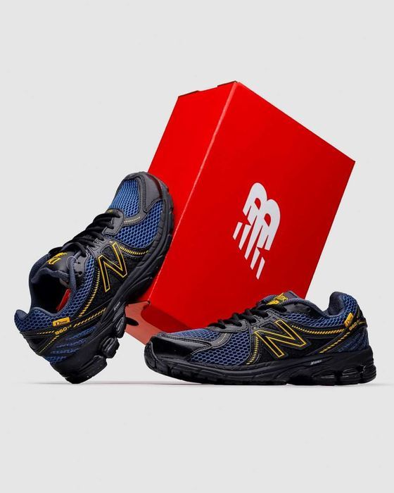 Кросівки New Balance 860 v2 x Dime Blue Black Yellow premium | Кроссовки чоловічі