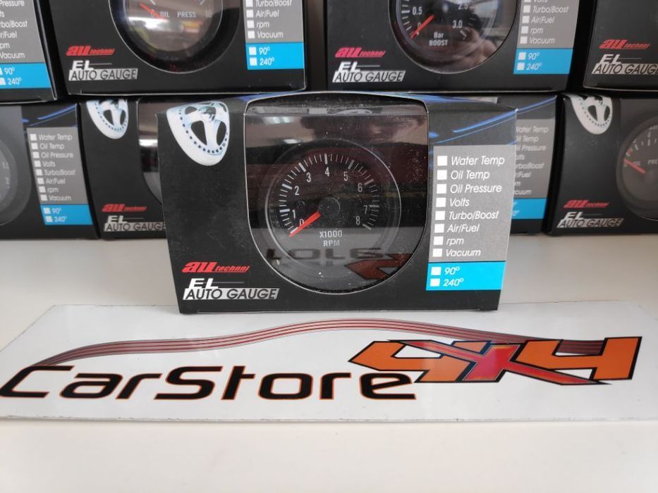 Manómetro estilo VDO Conta rotações Gasolina