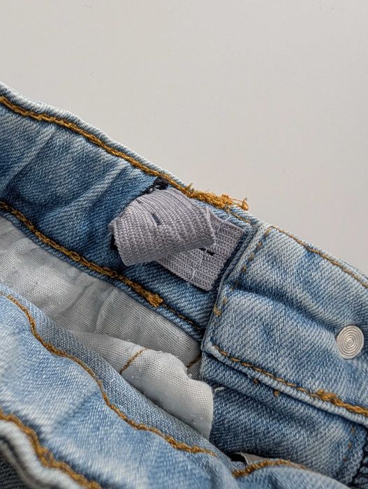 Spodnie jeansy Lindex r. 104 dziewczęce z haftem jednorożców regulacja