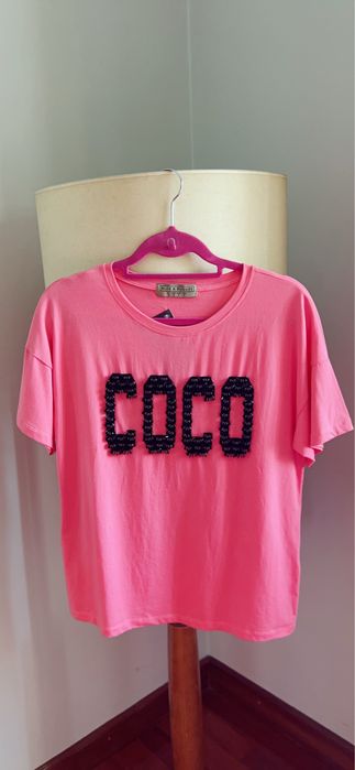T-shirt rosa “COCO” Blue & Blouze