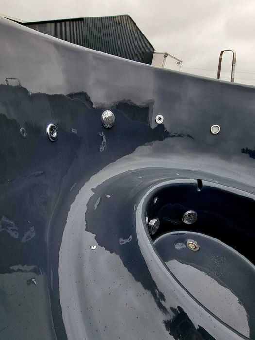 Balia ogrodowa z hydromasażem piec zewnętrzny bania filtracja