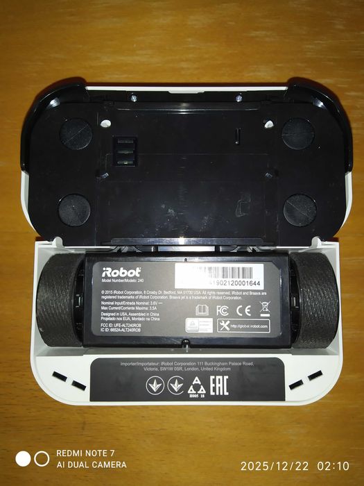 ## Irobot Braava Jet 240 (sem sensores externos) ##