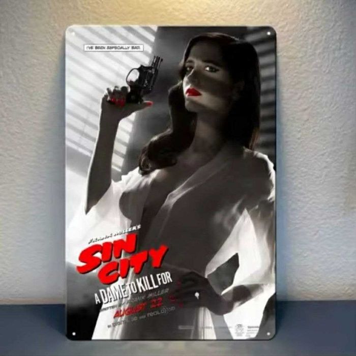 Плакат постер на металле Город грехов 2 Sin City 14х20 см