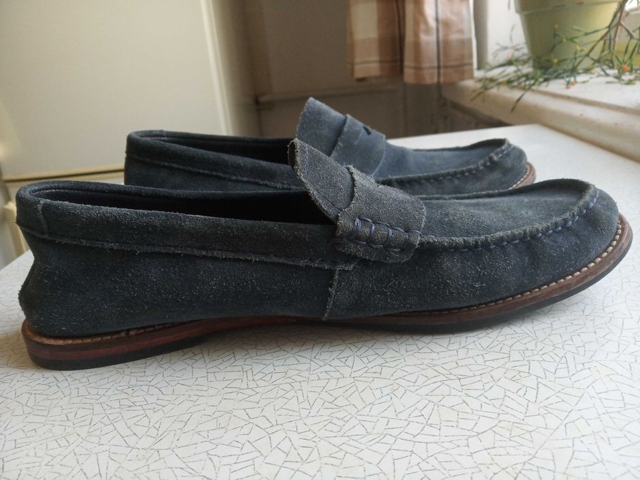 Кожаные туфли лоферы Clarks, размер 41EU, стелька 255 мм