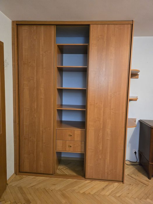 KOMANDOR SZAFA ORYGINAŁ JAK NOWA duża brązowa drzwi przesuwne drewno