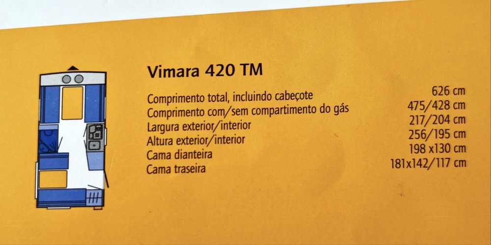 Caravana VIMARA 420 TM 2002
