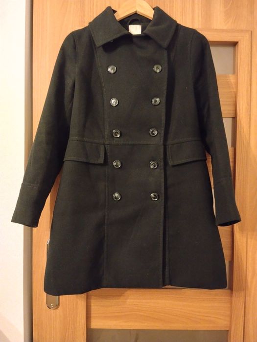 Czarny płaszcz H&M rozmiar 42