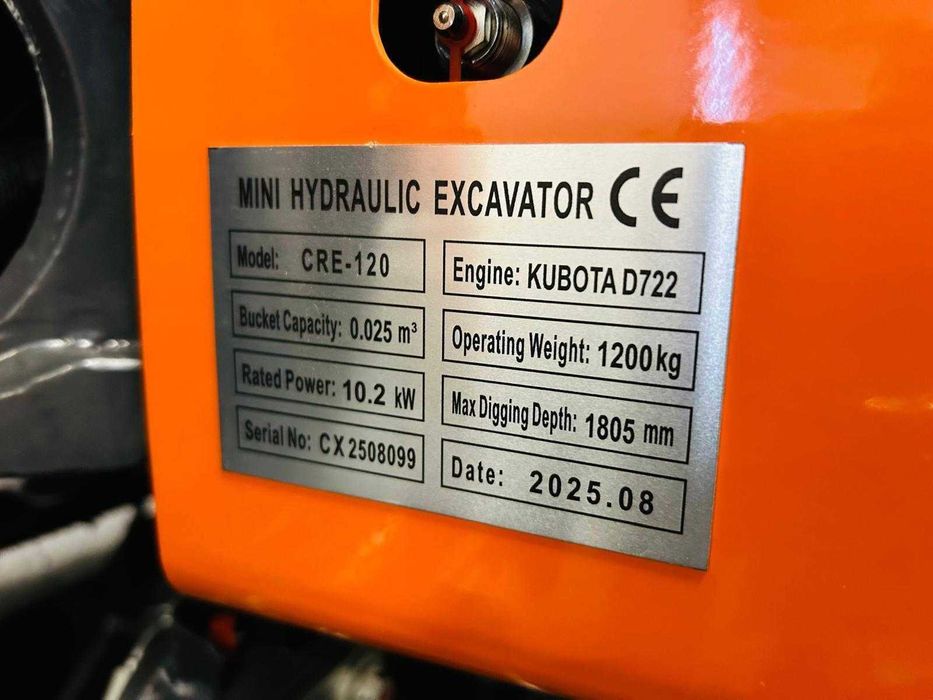 Mini escavadeira CRE 120 diesel