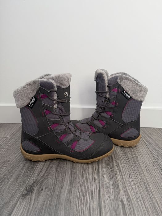 Damskie śniegowce marki Salomon, model Leone TS CS Waterproof 38