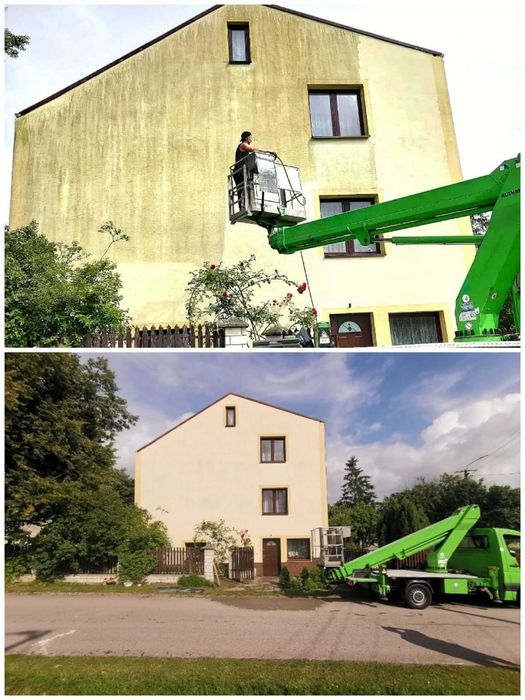 Mycie ciśnieniowe elewacji kostki brukowej dachów i ogrodzeń