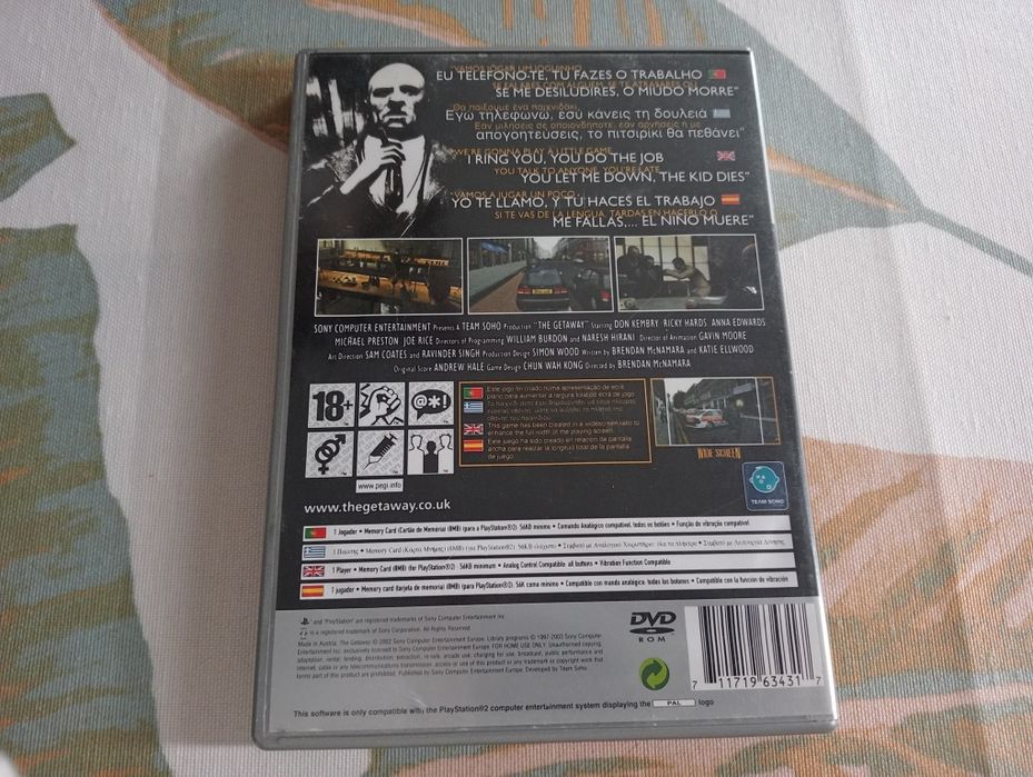 Jogo PlayStation 2 The Getaway