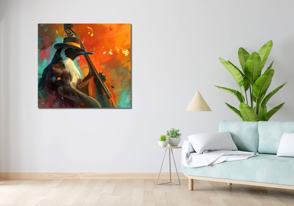 Obraz 100x90cm Pingwinia Nuta